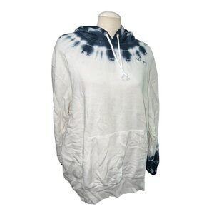 Champion Oversized Drawstring Long Sleeve Pocket Tie Dye Hoodie Sweatshirt Sz XL